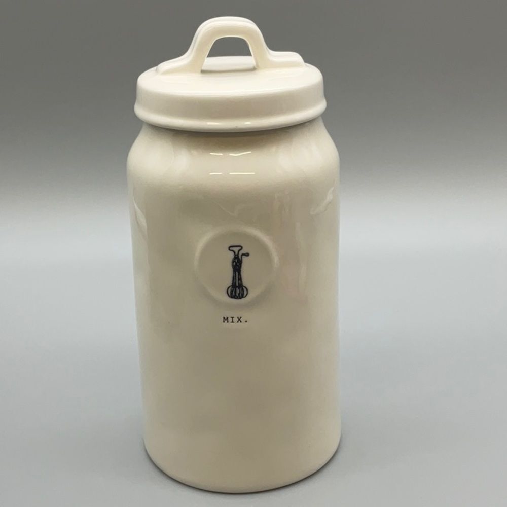 Rae Dunn "MIX" Artisan Collection Lidded Ceramic Canister